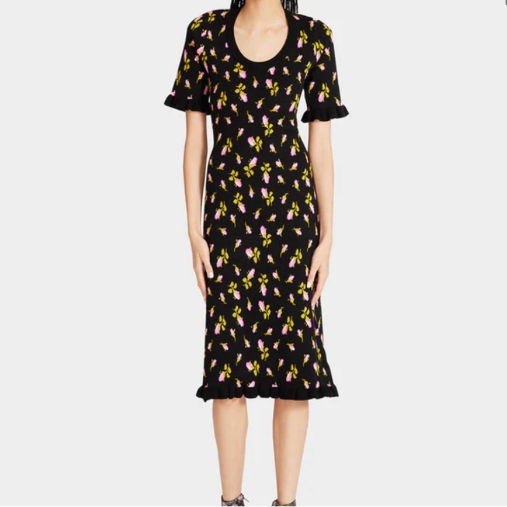 Betsey Johnson Pink Glo Floral Print Dress Women’s XS/S *NWT*